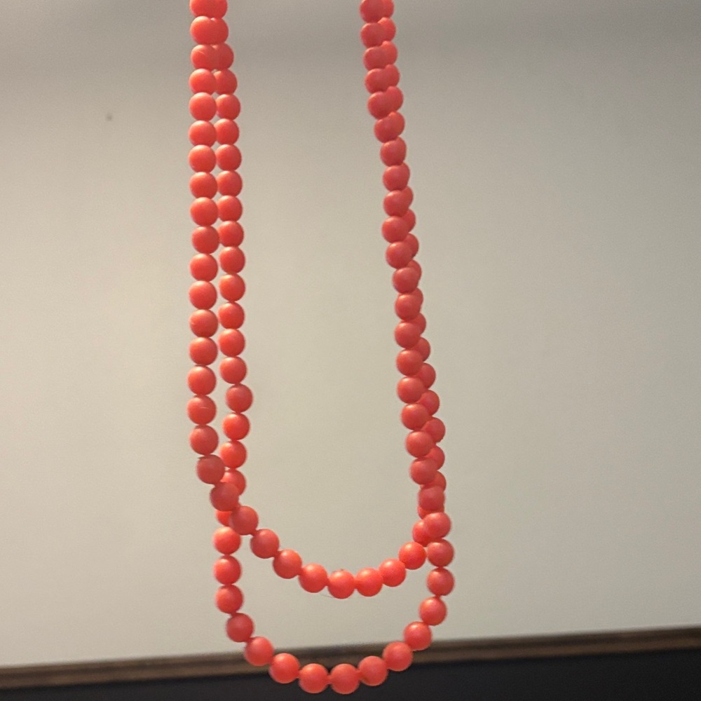 Elegant Coral Beaded Necklace